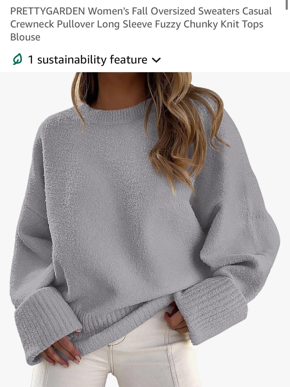 Cozy Crewneck Women’s Sweater in Grey